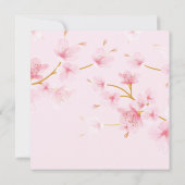 Cherry Blossom Floral Bridal Shower Kaart (Achterkant)