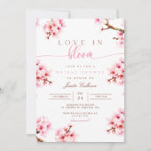 Cherry Blossom Floral Bridal Shower Kaart (Voorkant)