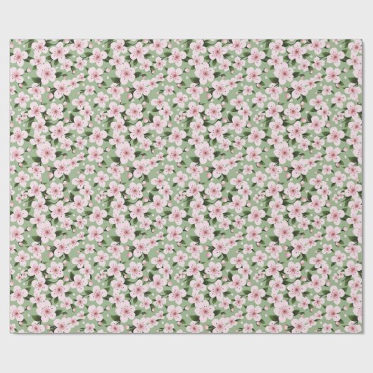 Cherry Blossom Floral Cadeaupapier (Vlak)