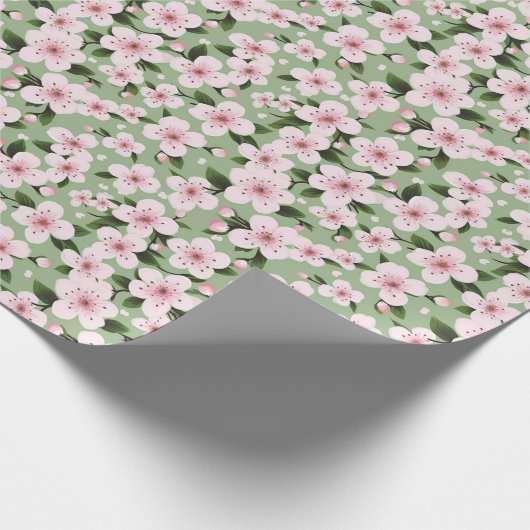 Cherry Blossom Floral Cadeaupapier (Hoek)