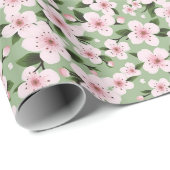 Cherry Blossom Floral Cadeaupapier (Rol Hoek)