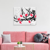 Cherry Blossom Floral Canvas Afdruk (Insitu (Woonkamer))