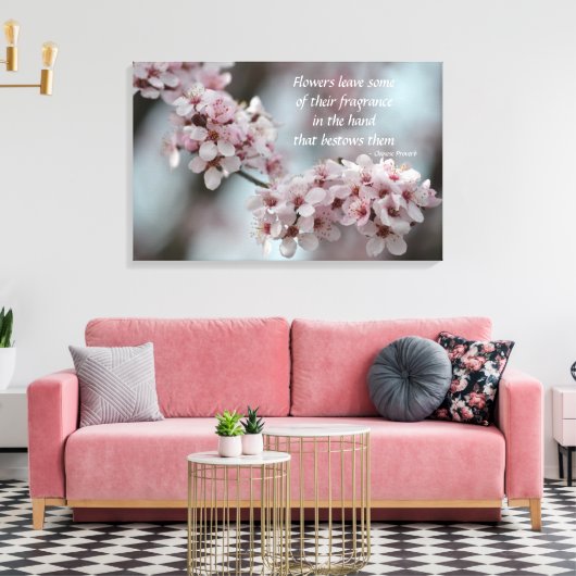 Cherry Blossom Floral Canvas Afdruk (Insitu (Woonkamer))
