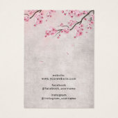  Cherry Blossom Floral Earring Display Visitekaartje (Achterkant)