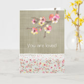 Cherry Blossom Floral Kaart (Gele Bloem)