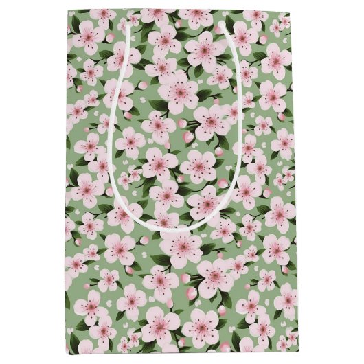 Cherry Blossom Floral Medium Cadeauzakje (Voorkant)