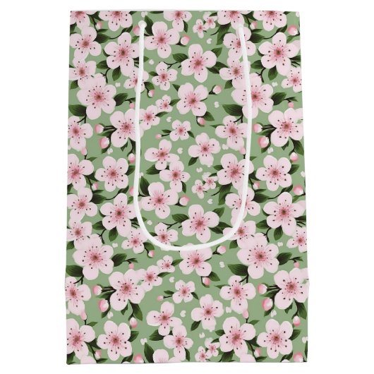 Cherry Blossom Floral Medium Cadeauzakje (Achterkant)