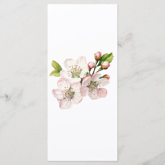 Cherry Blossom floral  Menu (Achterkant)