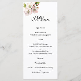 Cherry Blossom floral  Menu
