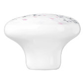 Cherry Blossom Floral Pastel Dusty Pink Keramische Knop (Zijkant)