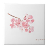 Cherry blossom Floral Pink Rustic  Tegeltje (Voorkant)