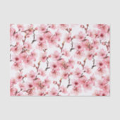 Cherry Blossom | Floral Pink White Tissuepapier (Voorkant)
