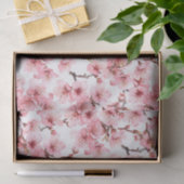 Cherry Blossom | Floral Pink White Tissuepapier (Geschenk)