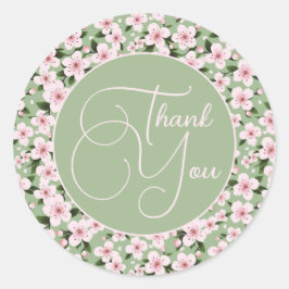 Cherry Blossom Floral Ronde Sticker