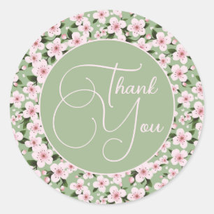 Cherry Blossom Floral Ronde Sticker