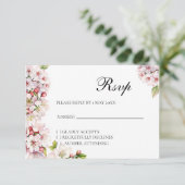 Cherry blossom Floral RSVP card Kaartje (Staand voorkant)