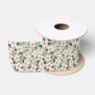 Cherry Blossom Floral Satijnen Lint