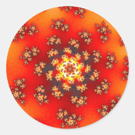 Cherry Blossom Floral Sprinkles Ronde Sticker (Voorkant)