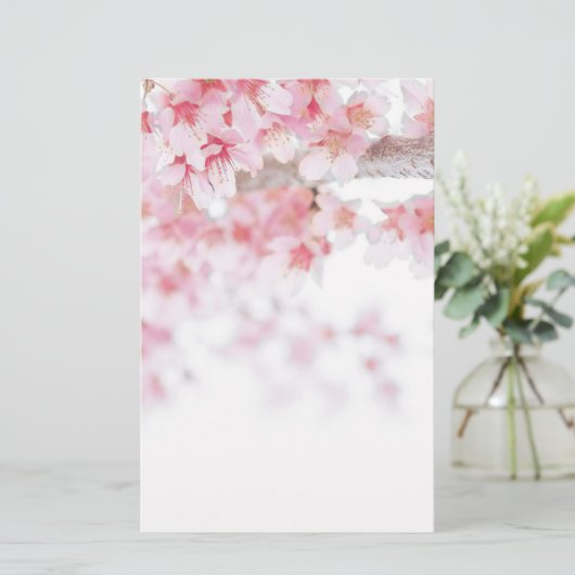 CHERRY BLOSSOM FLORAL STSTIONERY BRIEFPAPIER (Staand voorkant)