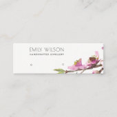 CHERRY BLOSSOM FLORAL STUD EARRING DISPLAY LOGO MINI VISITEKAARTJE (Voorkant)