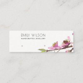 CHERRY BLOSSOM FLORAL STUD EARRING DISPLAY LOGO MINI VISITEKAARTJE