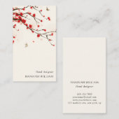 Cherry Blossom Floral Visitekaartje (Voorkant / Achterkant)