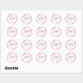 Cherry Blossom Floral Vrijgezellenfeest Envelope S Ronde Sticker (Vel)
