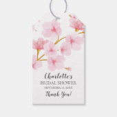Cherry Blossom Floral Vrijgezellenfeest Favor Gift Cadeaulabel (Voorkant)