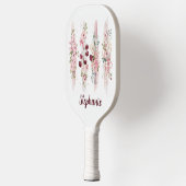 Cherry Blossom Floral Watercolor, Add Name Pickleball Paddle (Links)