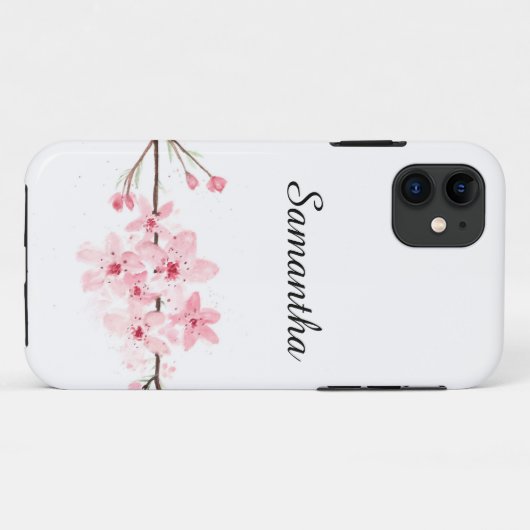 Cherry blossom Floral waterverf Spring Natuur Case-Mate iPhone Case (Achterkant (horizontaal))