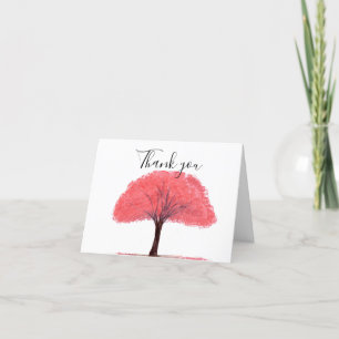 Cherry Blossom Floral Wedding Dank u Bedankkaart