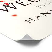 Cherry Blossom Floral Welcome Wedding Sign Poster (Hoek)