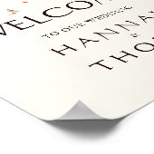 Cherry Blossom Floral Welcome Wedding Sign Poster (Hoek)