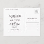 Cherry Blossom Floral Wreath Save the Date Photo Uitnodiging Briefkaart (Achterkant)