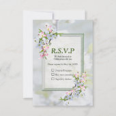 Cherry Blossom Flower Bouquet RSVP Kaartje (Voorkant)