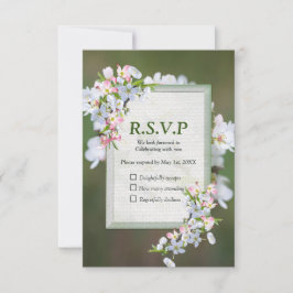 Cherry Blossom Flower Bouquet RSVP Kaartje