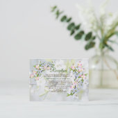 Cherry Blossom Flower Bouquet Theme Informatiekaartje (Staand voorkant)