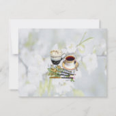 Cherry Blossom Flower Bouquet Theme Kaart (Achterkant)