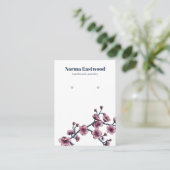 Cherry Blossom Flower Earring Display Card Visitekaartje (Staand voorkant)
