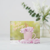 Cherry Blossom Flower Floral Stilllife Spring Text Briefkaart (Staand voorkant)