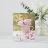 Cherry Blossom Flower Floral Stilllife Spring Text Briefkaart (Staand voorkant)