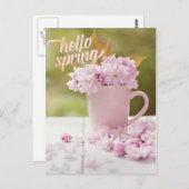 Cherry Blossom Flower Floral Stilllife Spring Text Briefkaart (Voorkant / Achterkant)