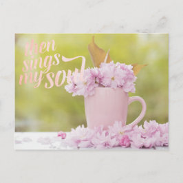 Cherry Blossom Flower Floral Stilllife Spring Text Briefkaart