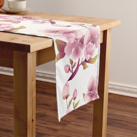 Cherry Blossom Flower Korte Tafelloper (Voorbeeld)