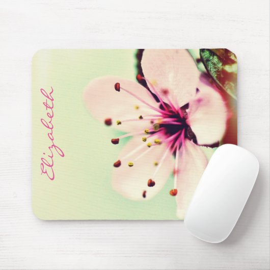 Cherry Blossom Flower Personalized Muismat (Met muis)