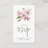 Cherry Blossom flower RSVP Enclosure Kaart (Voorkant)