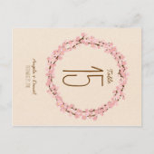 Cherry Blossom Flower Wreath Rustic Wedding Briefkaart (Voorkant)