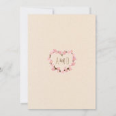 Cherry Blossom Flower Wreath Rustic Wedding Kaart (Achterkant)