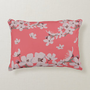 Cherry Blossom Flowers Accent Pillow Kussen