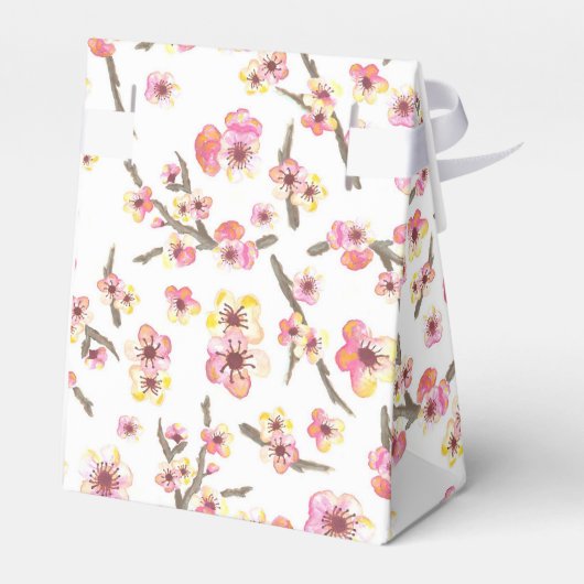 Cherry Blossom Flowers Bedankdoosjes (Achterkant)